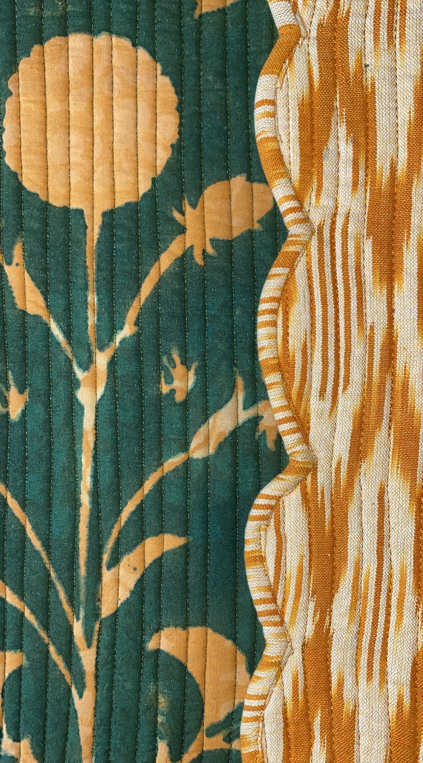MUGHAL VERDE, IKAT MOSTAZA