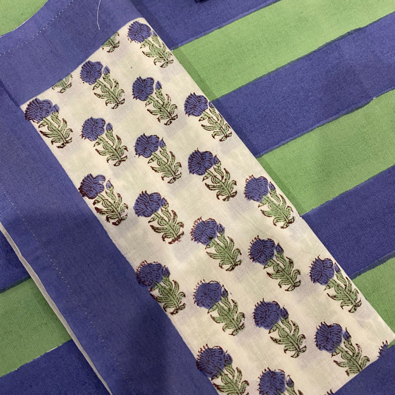 PACK MIX 4 SERVILLETAS FLOR VERDE Y AZUL