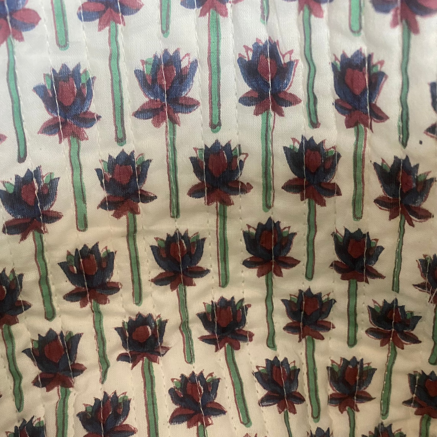 CARTERA ROMBOS VERDE Y FLOR