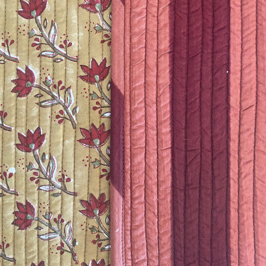 RAYA MARRON Y FLOR MOSTAZA