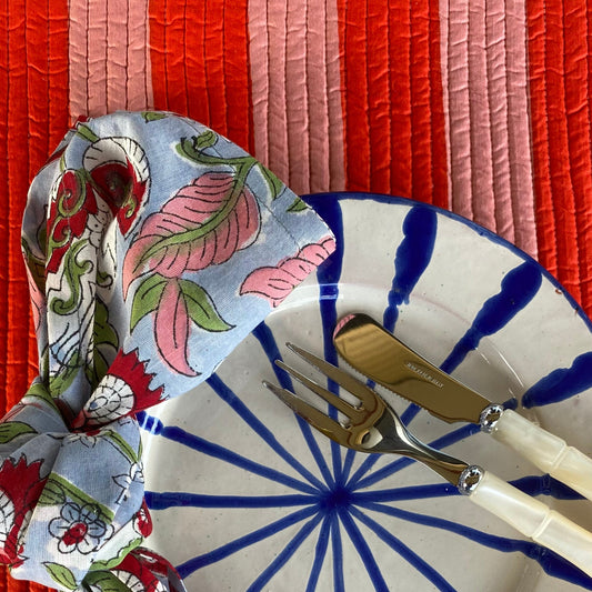 RAYA ANCHA CORAL Y ROSA, FLOR CORAL