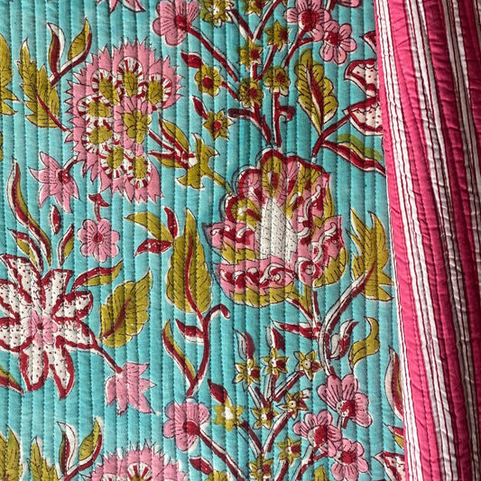 TURQUESA Y RAYA ROSA