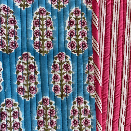 FLOR MUGHAL MALVA Y  AZUL