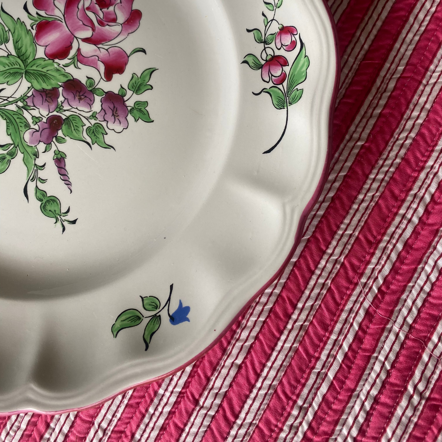 TURQUESA Y RAYA ROSA