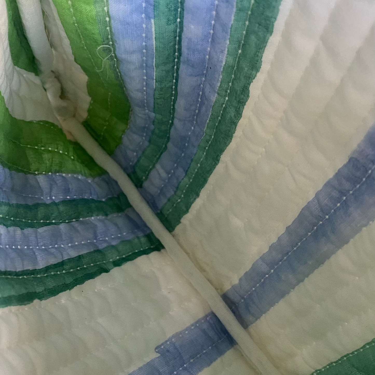 CARTERA FLOR AZUL Y VERDE
